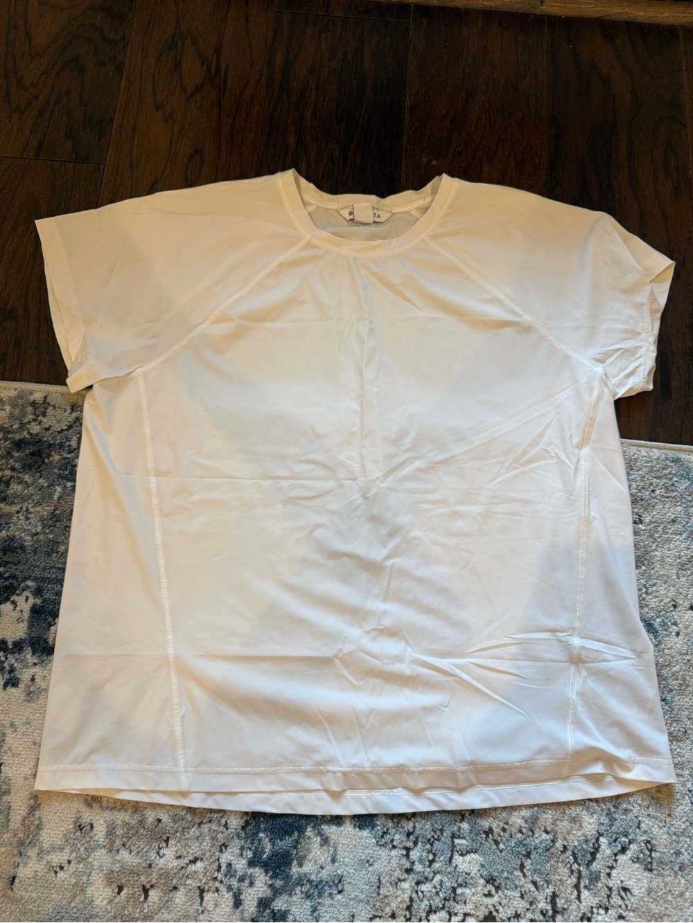 Athleta White Lightweight Short Sleeve Top